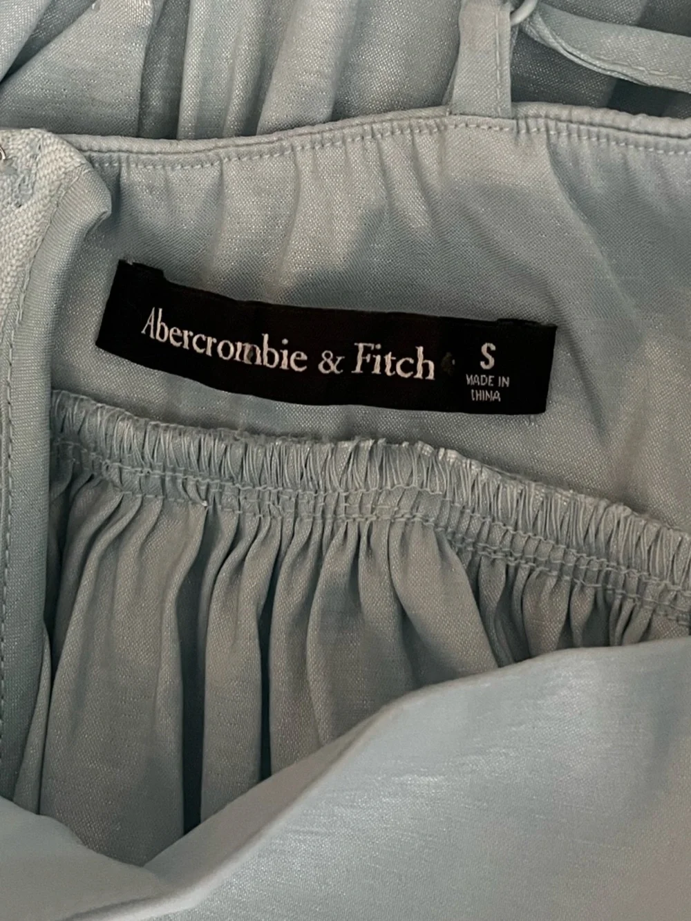 {Abercrombie & Fitch} Bow-Back Taffeta Maxi Dress in Blue - Womens Small - NWT